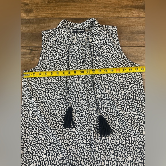 Karl Lagerfeld Animal Print Sleeveless top Medium - Picture 5 of 10